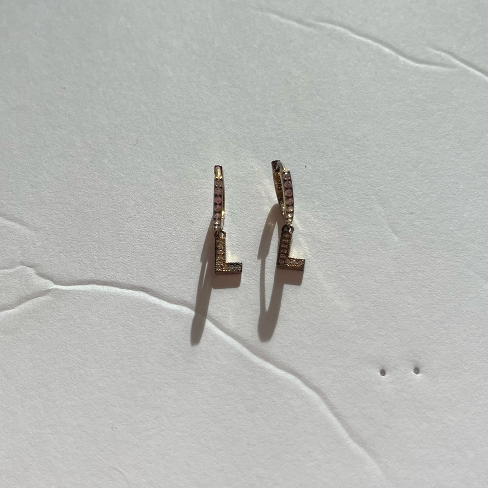 L initial Earrings